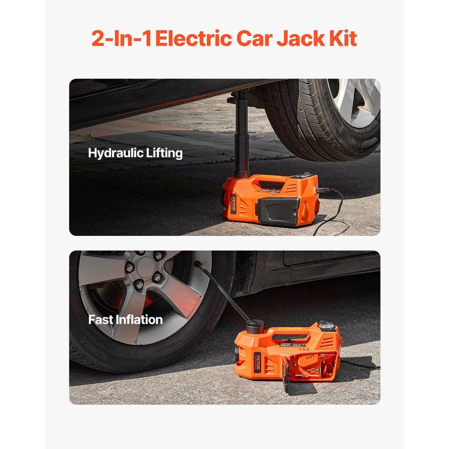 Electric Car Jack 5 Tons Hydraulic Lifting Actuator with Inflatable Function for Vehicle Repair