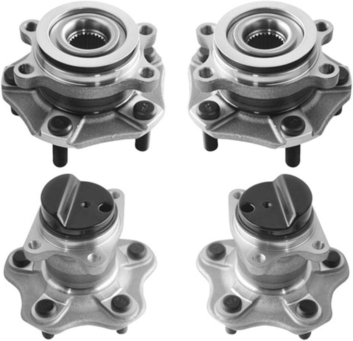 Set of 4 Front-Rear Wheel Hub Bearing Assembly Replacement for 2013-2019 Nissan Sentra L4