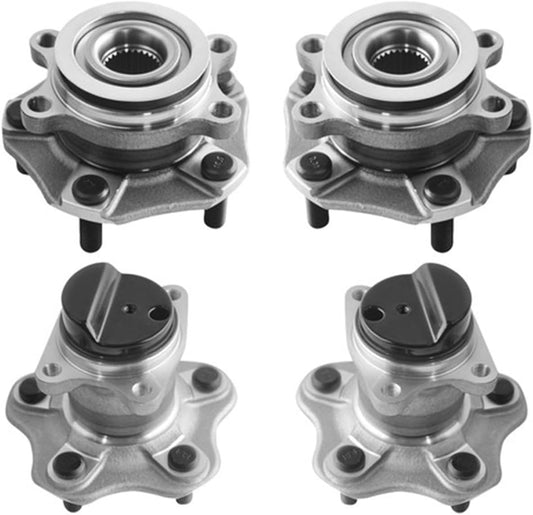 Set of 4 Front-Rear Wheel Hub Bearing Assembly Replacement for 2013-2019 Nissan Sentra L4