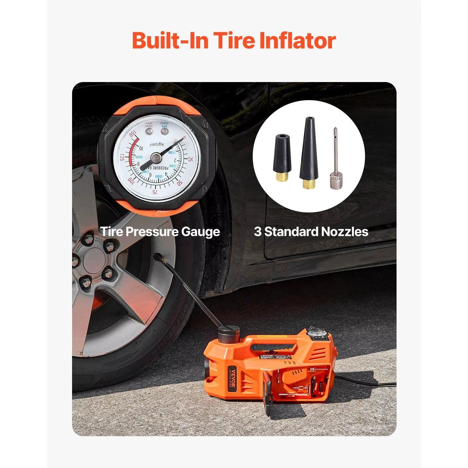 Electric Car Jack 5 Tons Hydraulic Lifting Actuator with Inflatable Function for Vehicle Repair