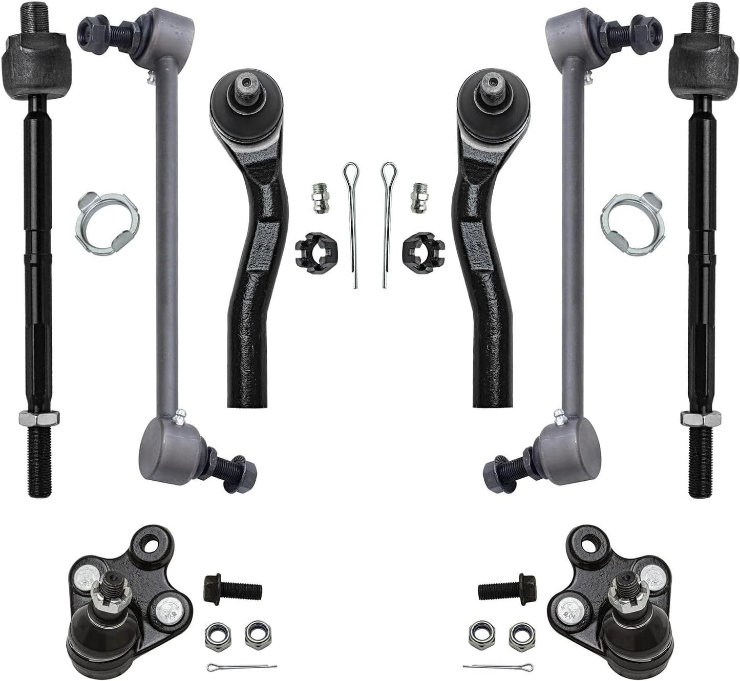 - Front 8Pc Suspension Kit for 12-16 Honda CR-V, 4 Tie Rod Ends 2 Lower Ball Joints 2 Sway Bars 2012 2013 2014 2015 2016 Replacement