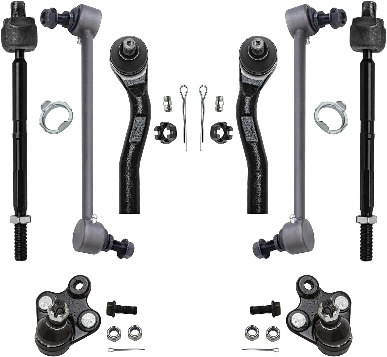 - Front 8Pc Suspension Kit for 12-16 Honda CR-V, 4 Tie Rod Ends 2 Lower Ball Joints 2 Sway Bars 2012 2013 2014 2015 2016 Replacement