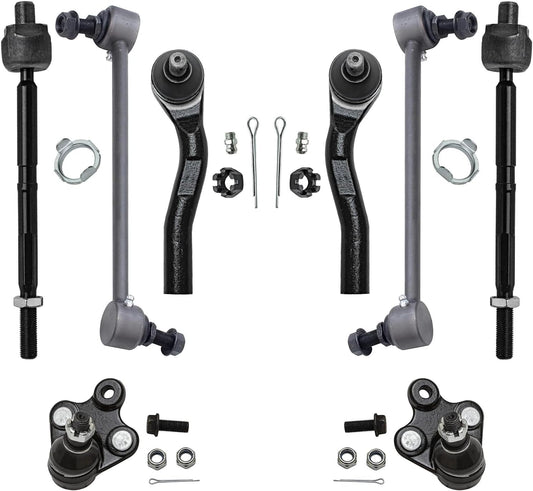 - Front 8Pc Suspension Kit for 12-16 Honda CR-V, 4 Tie Rod Ends 2 Lower Ball Joints 2 Sway Bars 2012 2013 2014 2015 2016 Replacement