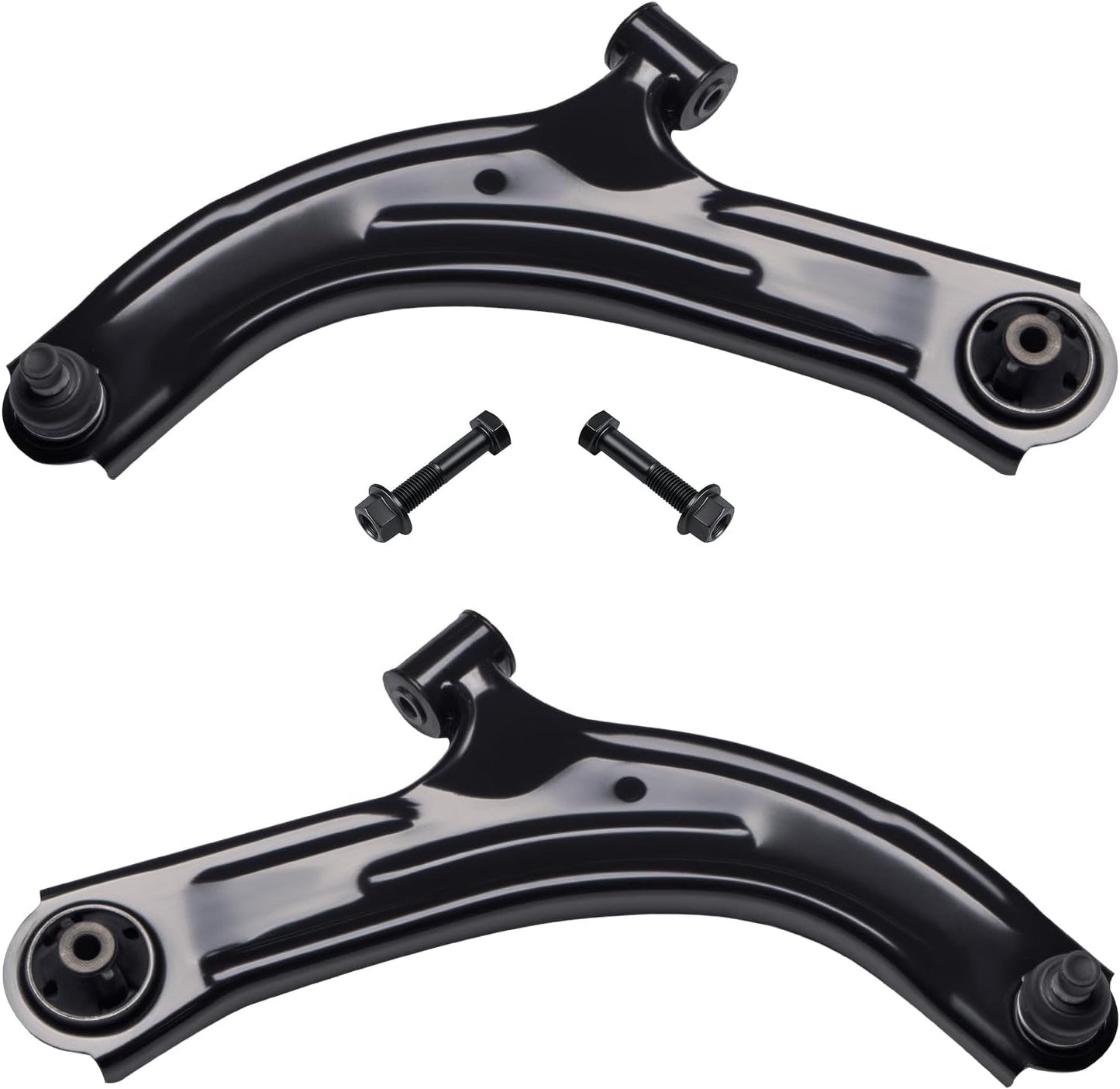 10Pc Suspension Kit Fit for 2007-2011 Ni-Ssan Versa, 09-14 Cube, 2 Front Lower Control Arm W/Ball Joint + 4 Outer Inner Tie Rod + 2 Sway Bar + 2 Boots [# K620566 K750098 EV800322 ES800248]
