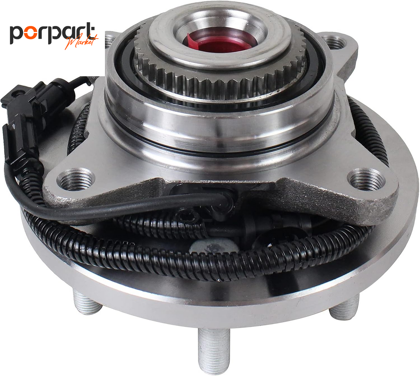 Front 515169 4WD Wheel Hub and Bearing Assembly Compatible with 2015 2016 2017 Ford F-150 6 Lugs W/Abs